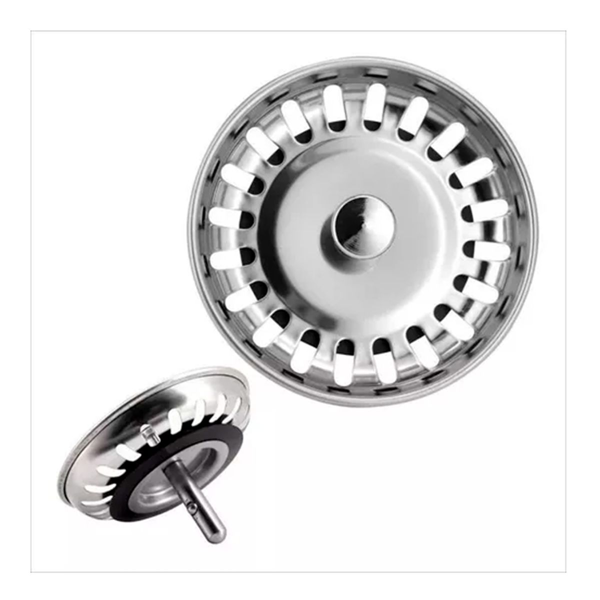 GENERICO - Tapon Metalico Colador Para Lavaplatos Fregadero