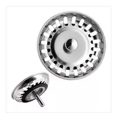 GENERICO - Tapon Metalico Colador Para Lavaplatos Fregadero