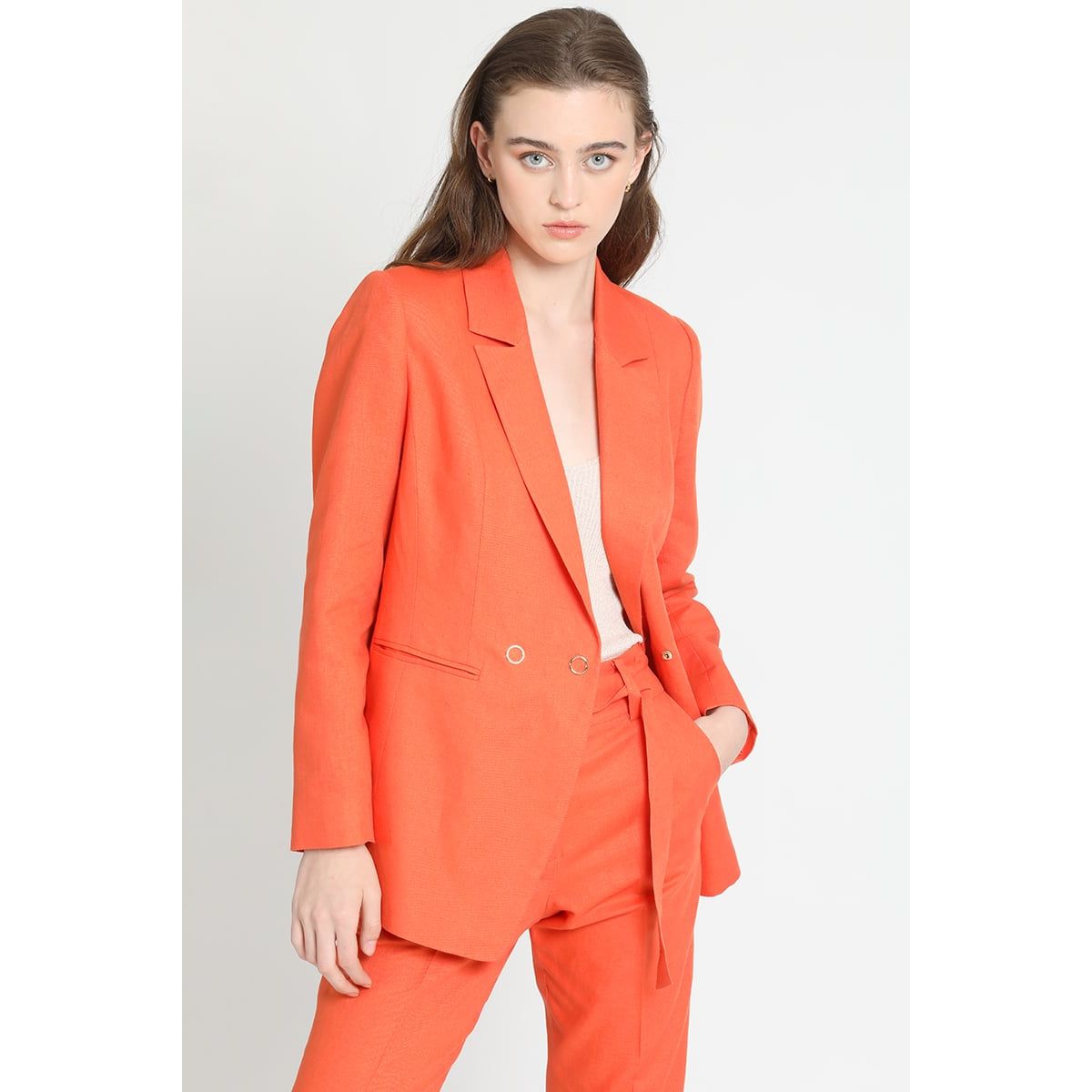 LIOLA - Blazer Cruzado Lino Algodón Oxido Liola