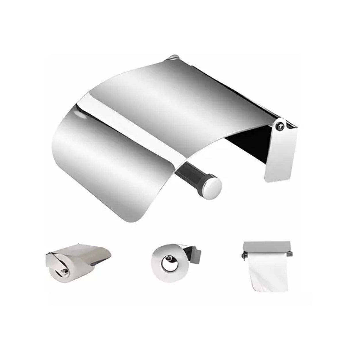 GENERICO - Porta Rollo Papel Higiénico Confort Acero Inoxidable Premium