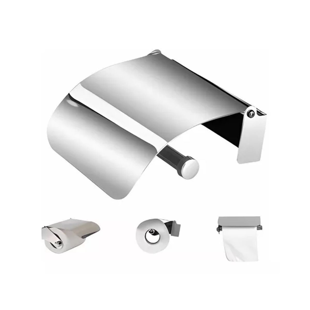 GENERICO - Porta Rollo Papel Higiénico Confort Acero Inoxidable Premium