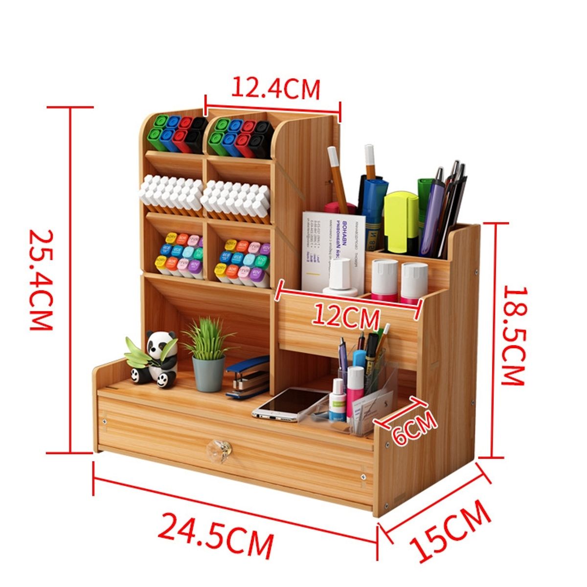 TNAKIEX - Organizador Portalápices Escritorio Oficina Con Cajón