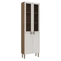 DF HOME - Despensa Alta 4 Puertas de Vidrio Cocina Conecta