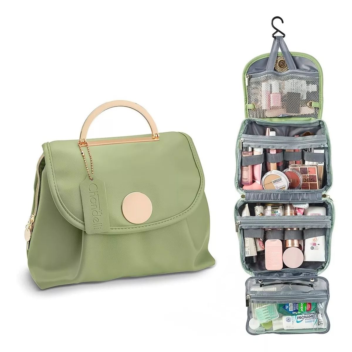 TNAKIEX - Neceser Profesional Caja Cosmetiquera De Viaje Mujer 14 En 1