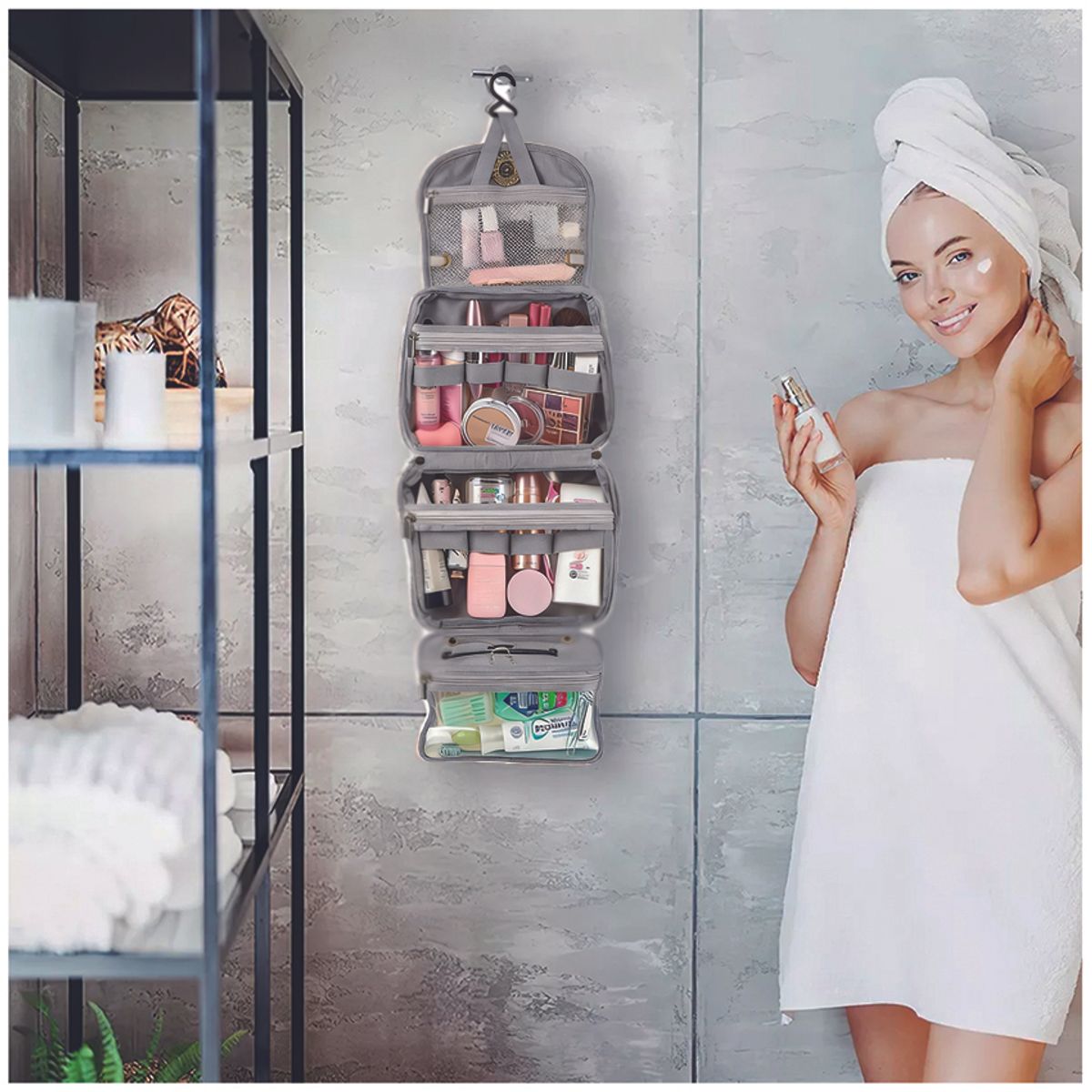 TNAKIEX - Neceser Profesional Caja Cosmetiquera De Viaje Mujer 14 En 1