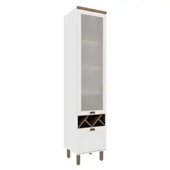 DF HOME - Despensa 500 Blanco 1 Puerta de Vidrio