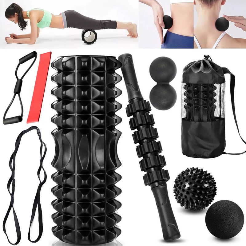GENERICO - Rodillo De Espuma Para Yoga Pilates ,juego De Masaje 9 En 1