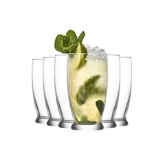 LAV - Vasos de Agua Bebida y Cóctel Vidrio Premium X6 350cc