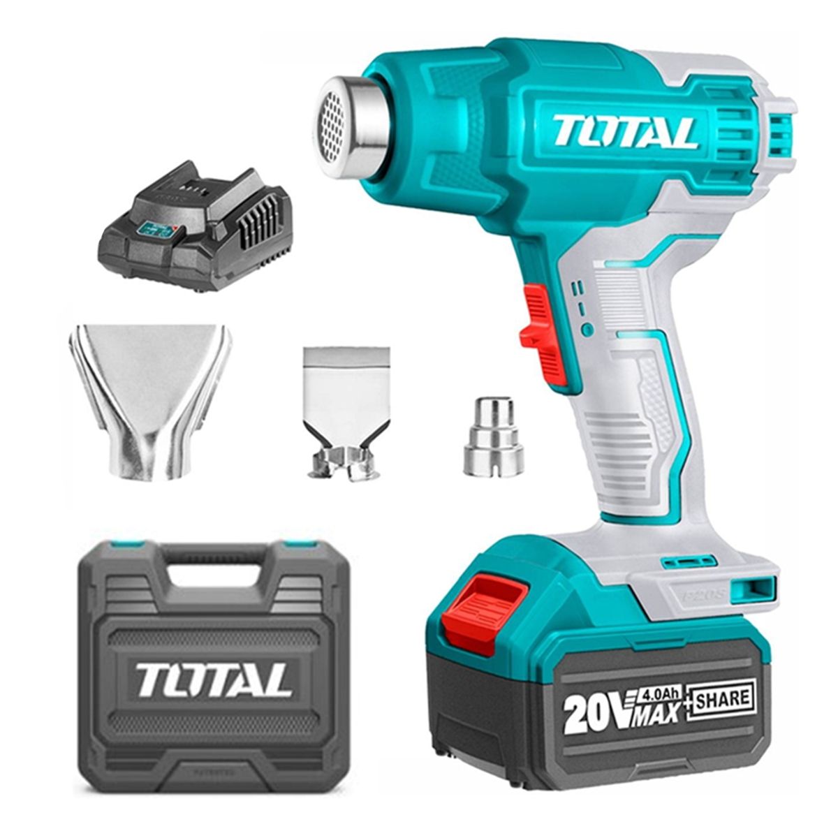 TOTAL TOOLS - Pistola De Calor Inalámbrica 20v Bat Carg Total Tbli20025