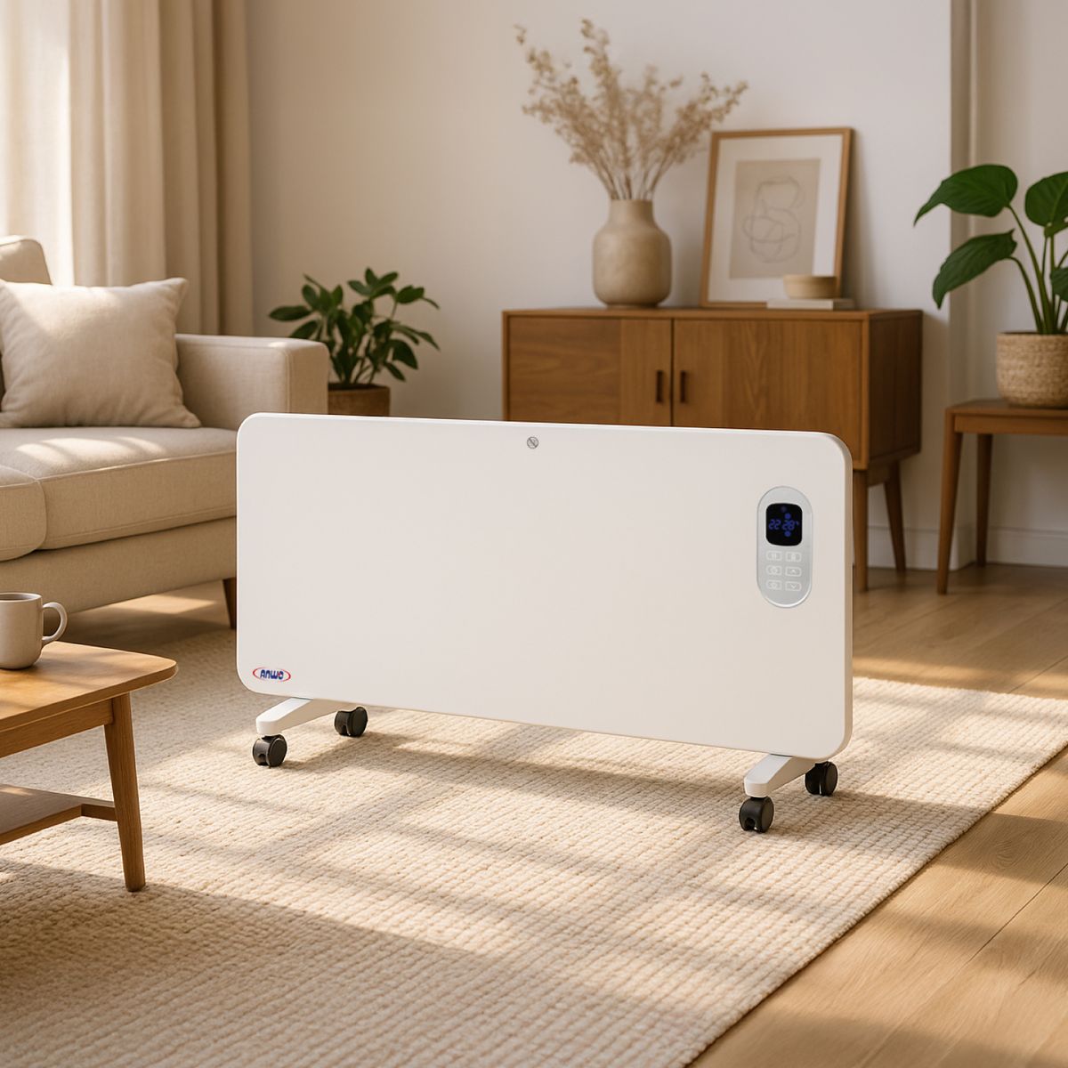 ANWO - Calefactor Estufa Eléctrica Portátil Anwo Convectivo Liso 2000W Wifi