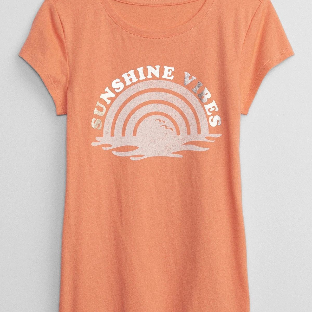 GAP - Polera Niña Graphic Manga Corta Naranjo GAP