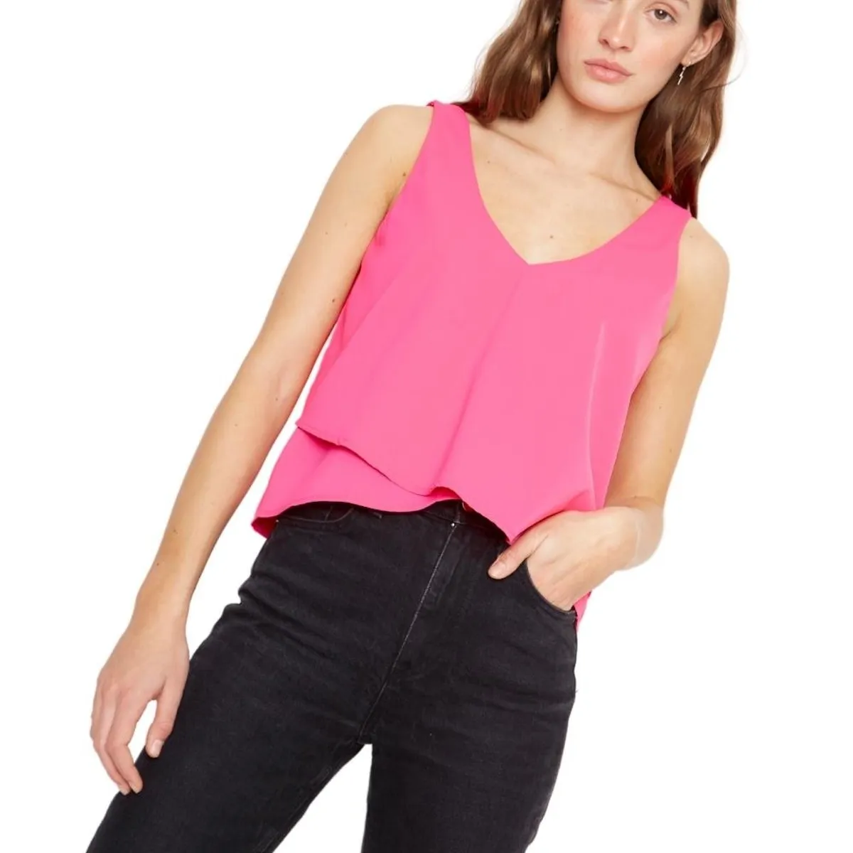 JACINTA TIENDA - Polera Sara sin mangas III rosada Jacinta Tienda