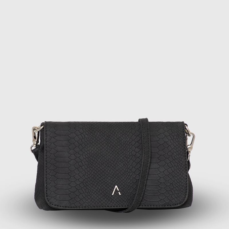 BUBBA - Cartera Snake Black Black Bubba