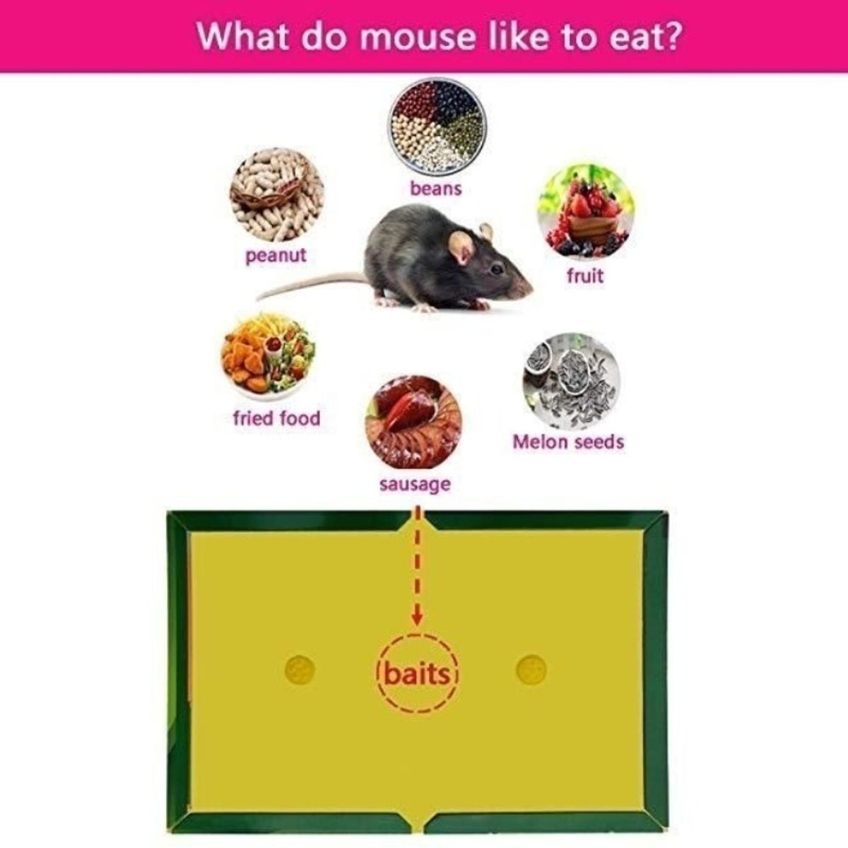 U BUY - Pack 25 Laminas Trampa Atrapa Rata Ratón Pegamento