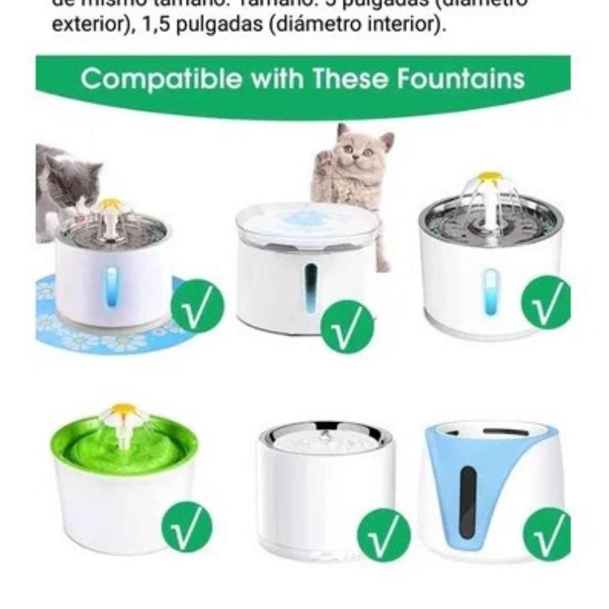 U BUY - Pack X20 Filtros Bebedero Fuente D Agua Eléctrico Gato Perro
