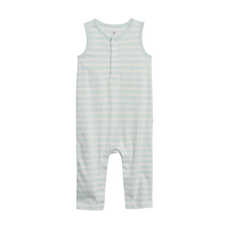 GAP - Enterito Stripe Recién Nacido Celeste GAP