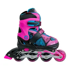 RUSH GIRL - Patines niña En Linea Pro Aluminio Ajust T 34-37