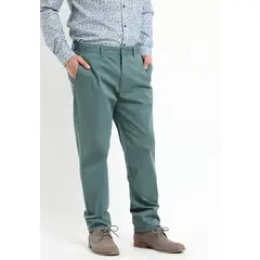 KOTTING - Pantalon Frente Plano Verde Oscuro