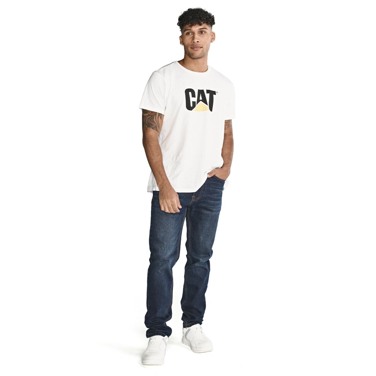 CAT - Jeans Eco Stretch Denim Blanco Hombre CAT