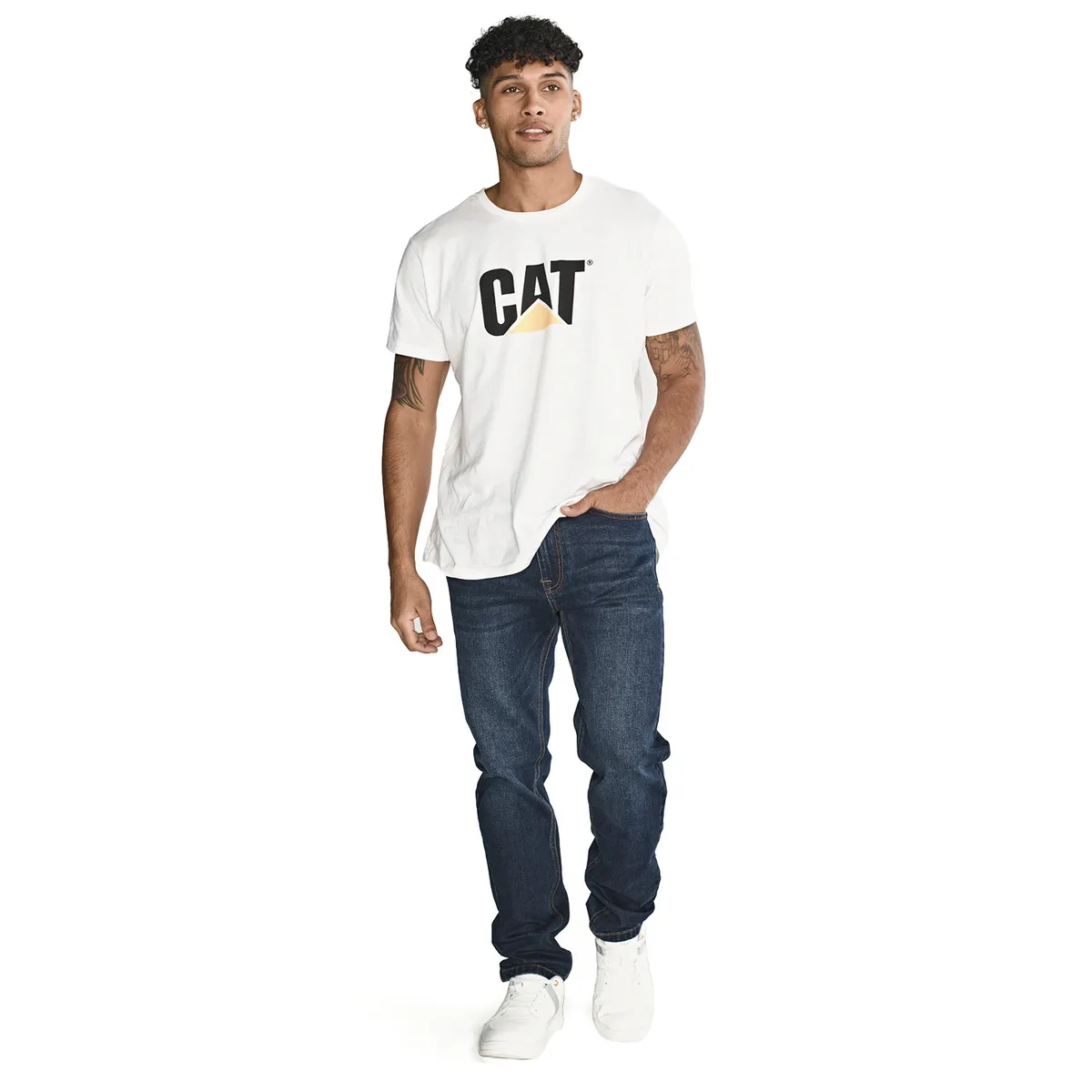 CAT - Jeans Eco Stretch Denim Blanco Hombre CAT