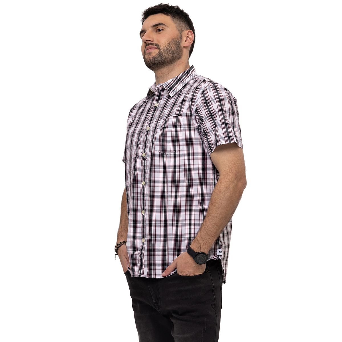 CAT - Camisa M/C Foundation Ss Shirt Blanco Hombre CAT