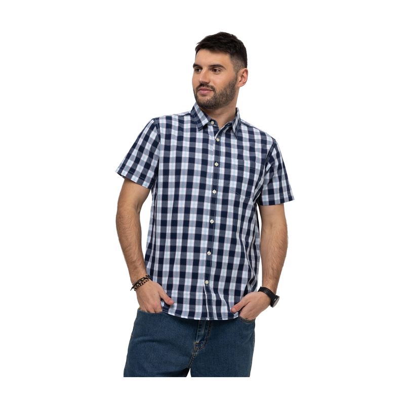 CAT - Camisa M/C Foundation Ss Shirt Azul Hombre CAT