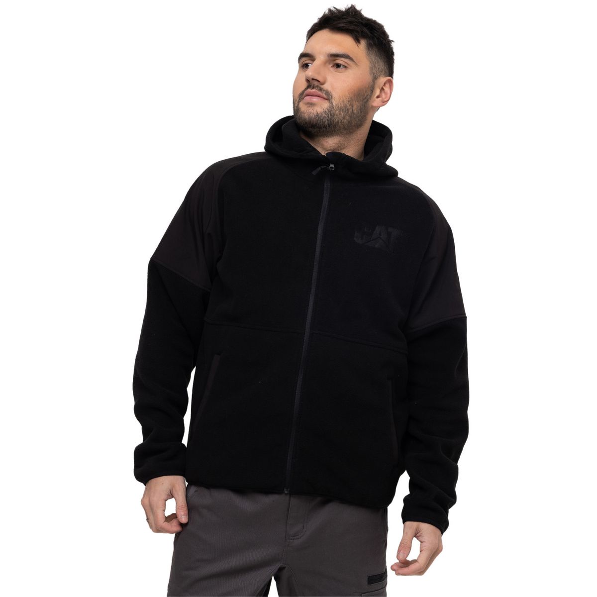 CAT - Polar Fleece Full Zip Negro Hombre CAT