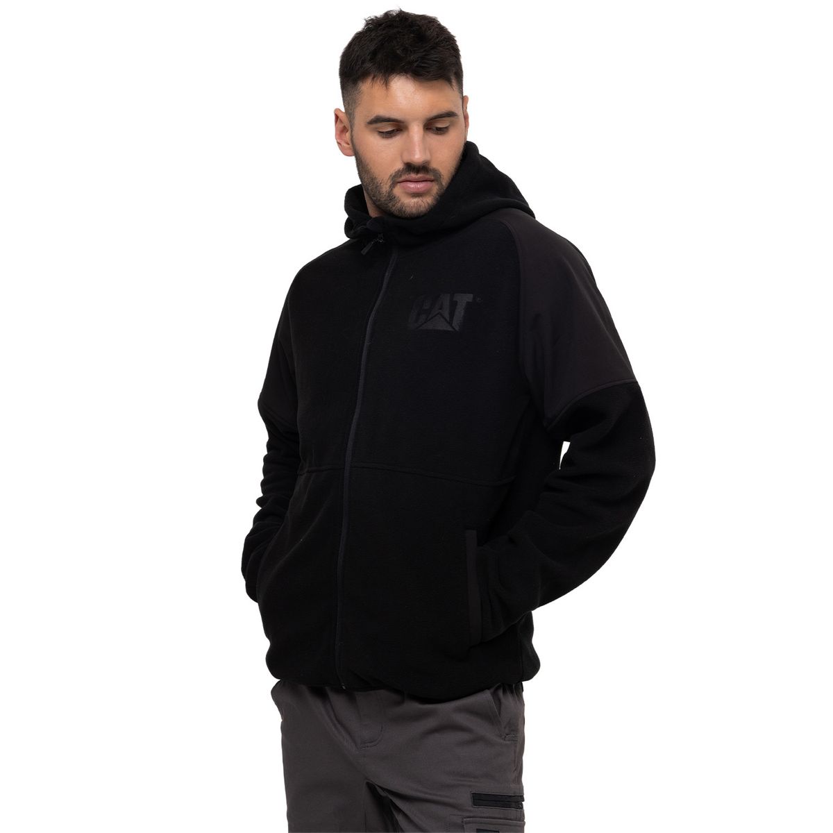 CAT - Polar Fleece Full Zip Negro Hombre CAT