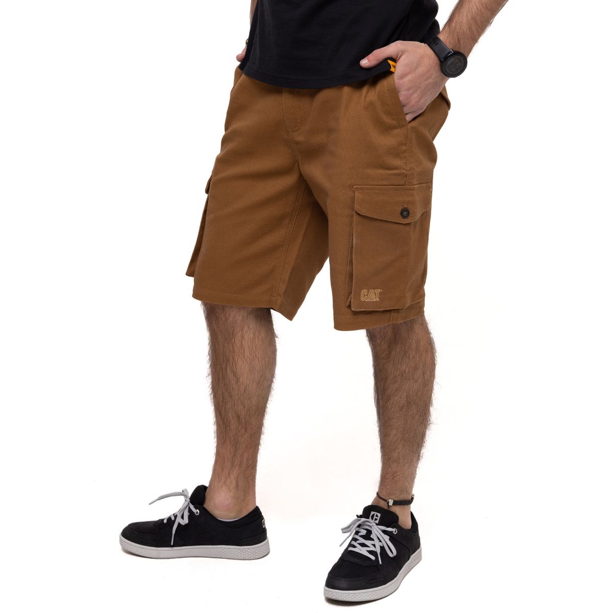 CAT - Short Utility Canvas Cargo Café Oscuro Hombre CAT