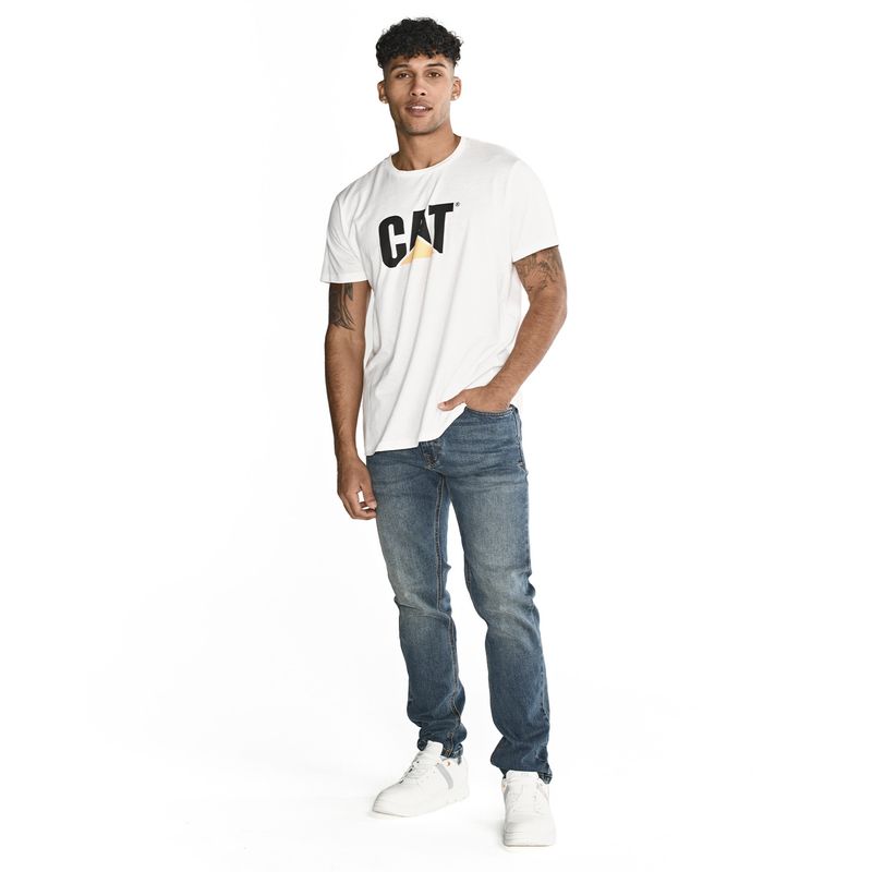 CAT - Jeans Eco Stretch Denim Sl Blanco Hombre CAT