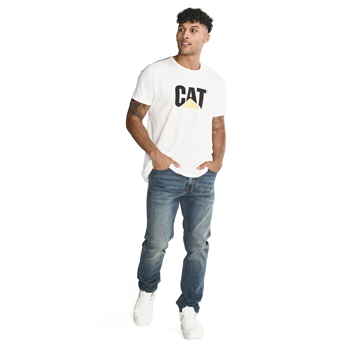 CAT - Jeans Eco Stretch Denim Sl Blanco Hombre CAT