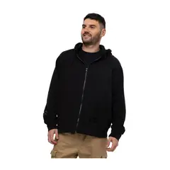 CAT - Polerón Hombre Fleece Logo Full Zip Negro