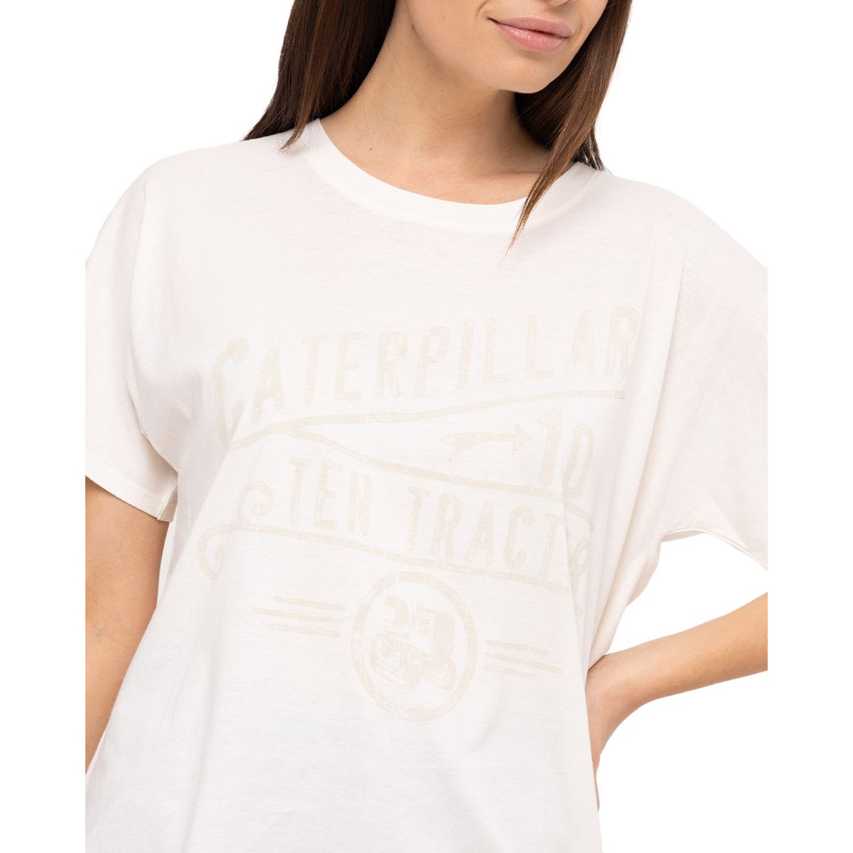 CAT - Polera M/C W Slouchy Dolman Tee Blanco Mujer CAT