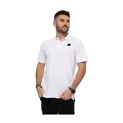CAT - Polo Logo Jersey Polo Blanco Hombre
