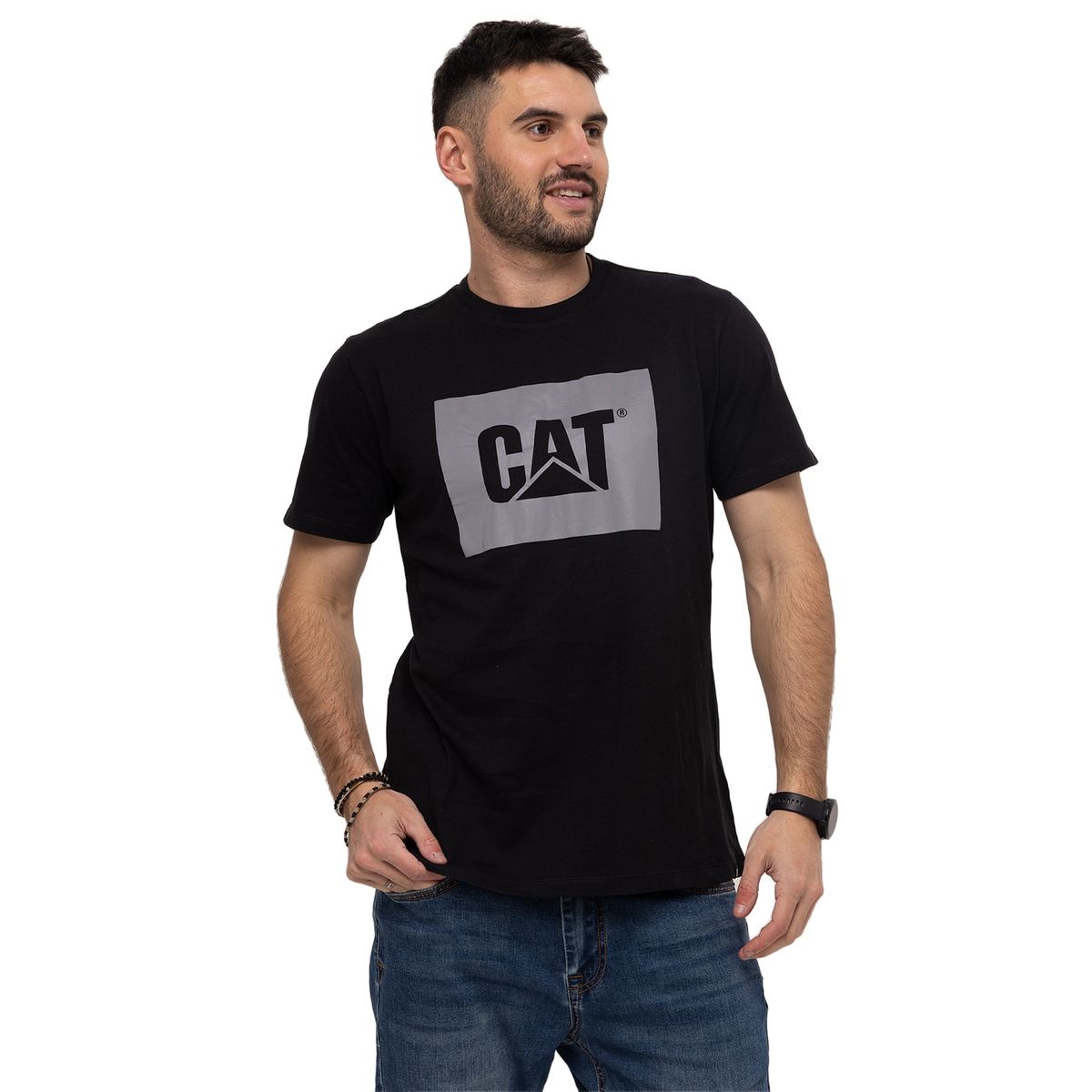 CAT - Polera M/C Advanced Reflective Negro Hombre CAT