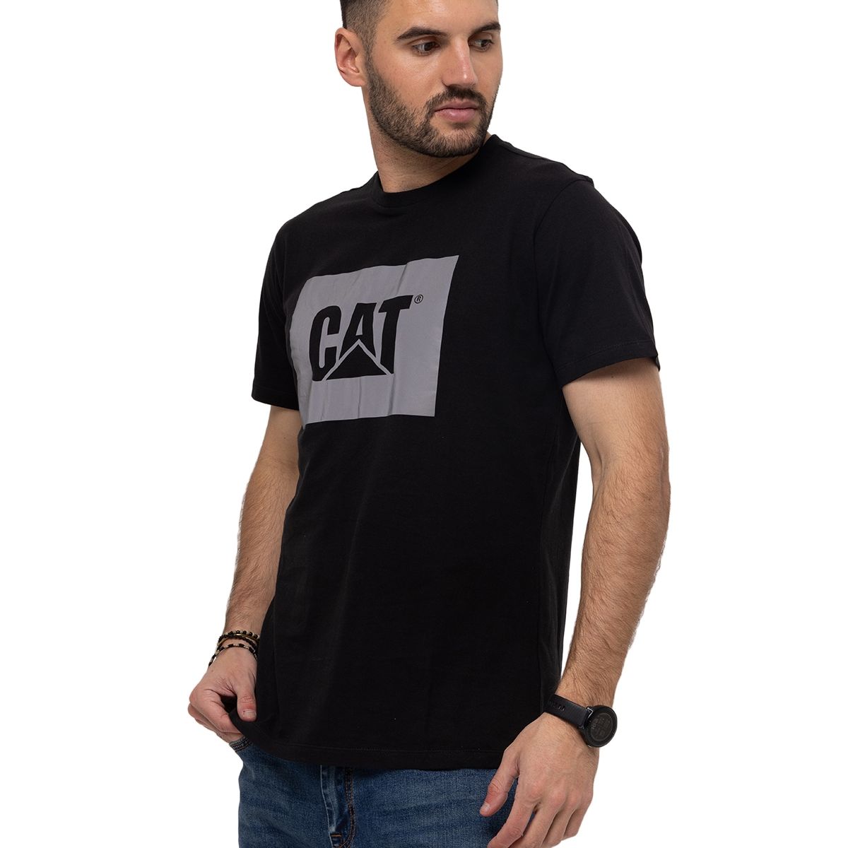 CAT - Polera M/C Advanced Reflective Negro Hombre CAT