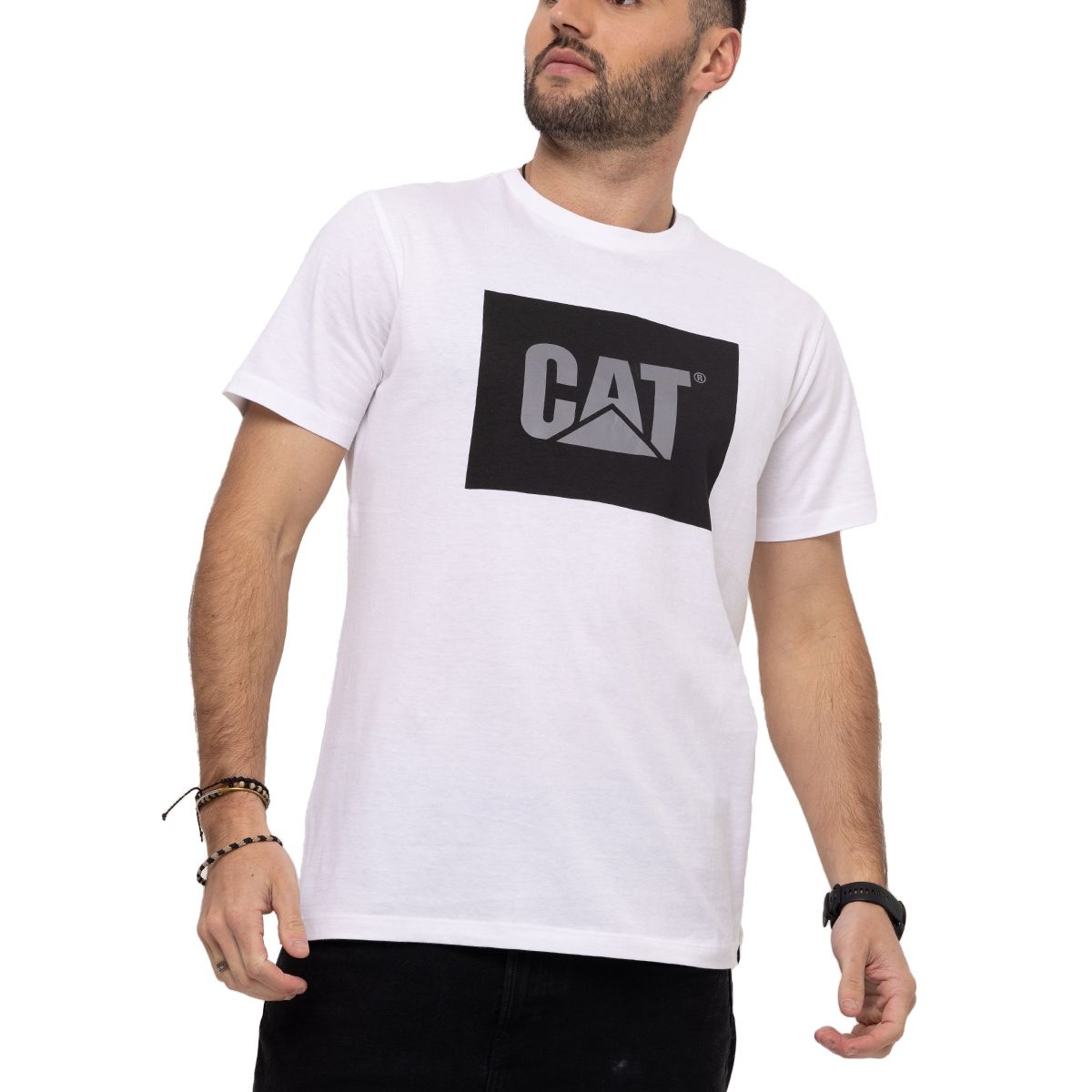 CAT - Polera M/C Advanced Reflective Blanco Hombre CAT