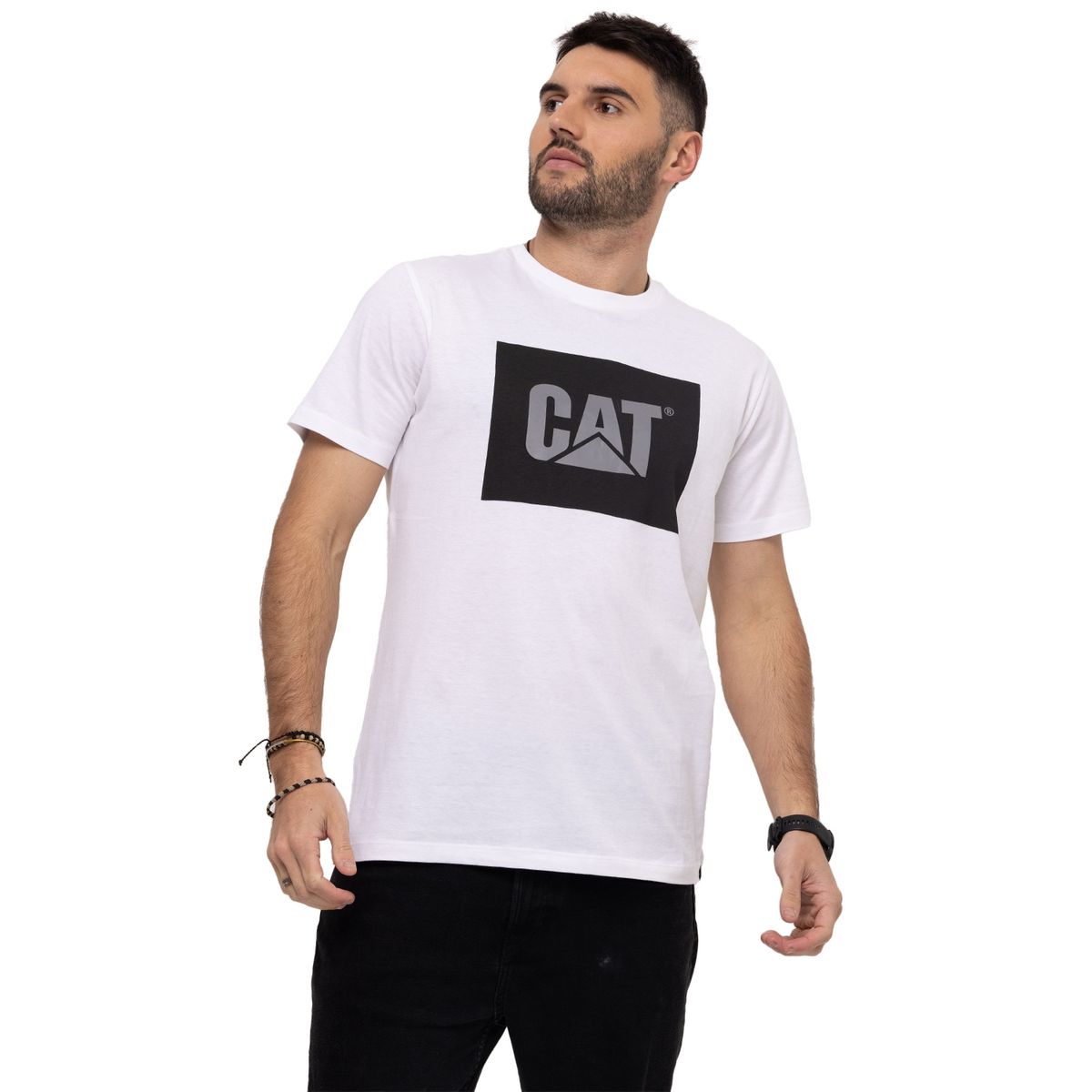 CAT - Polera M/C Advanced Reflective Blanco Hombre CAT