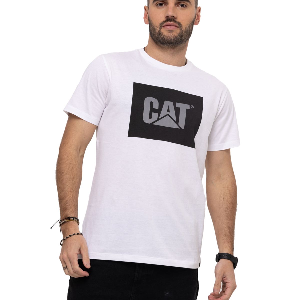 CAT - Polera M/C Advanced Reflective Blanco Hombre CAT