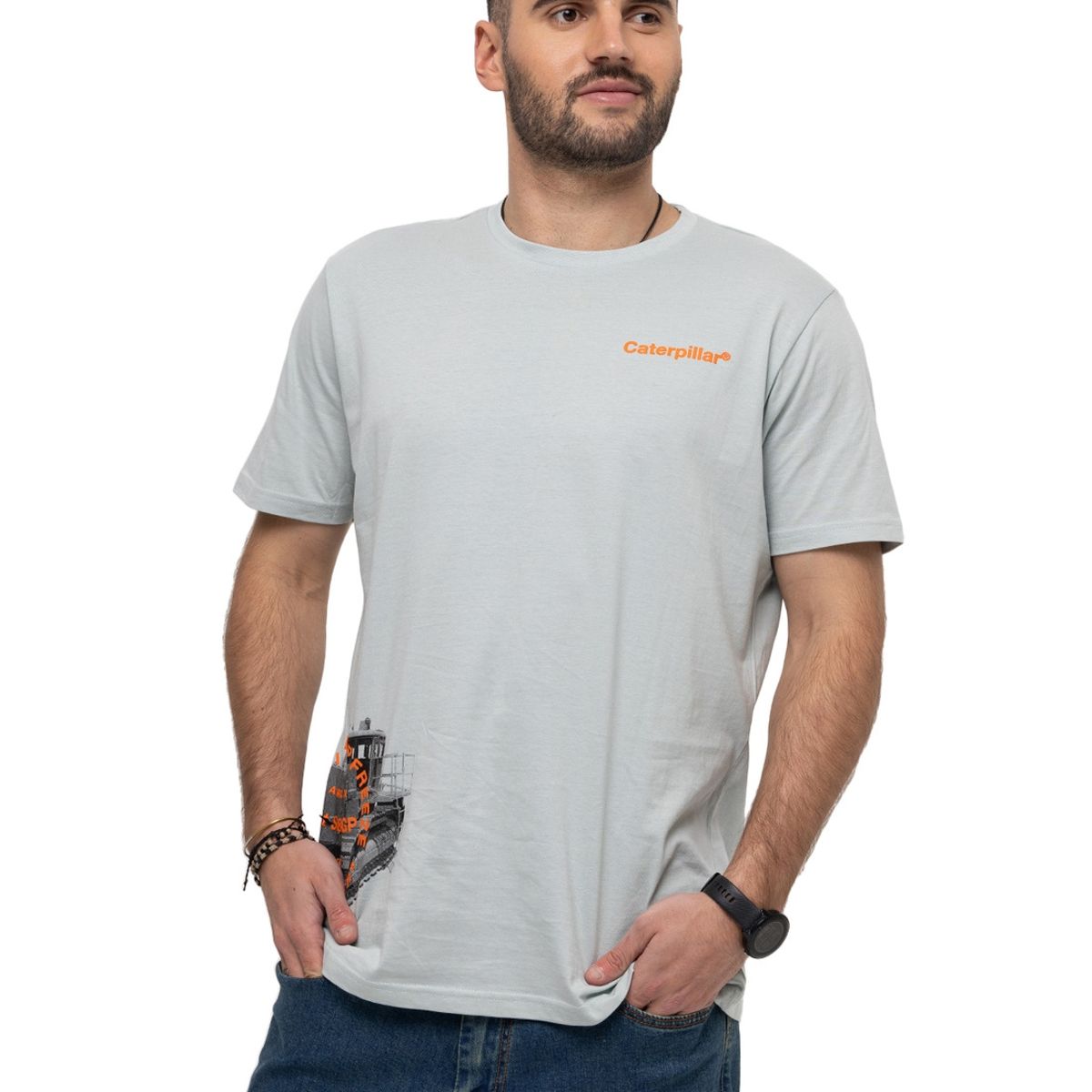 CAT - Polera M/C Operat Freeze Gra 4 Gris Hombre CAT