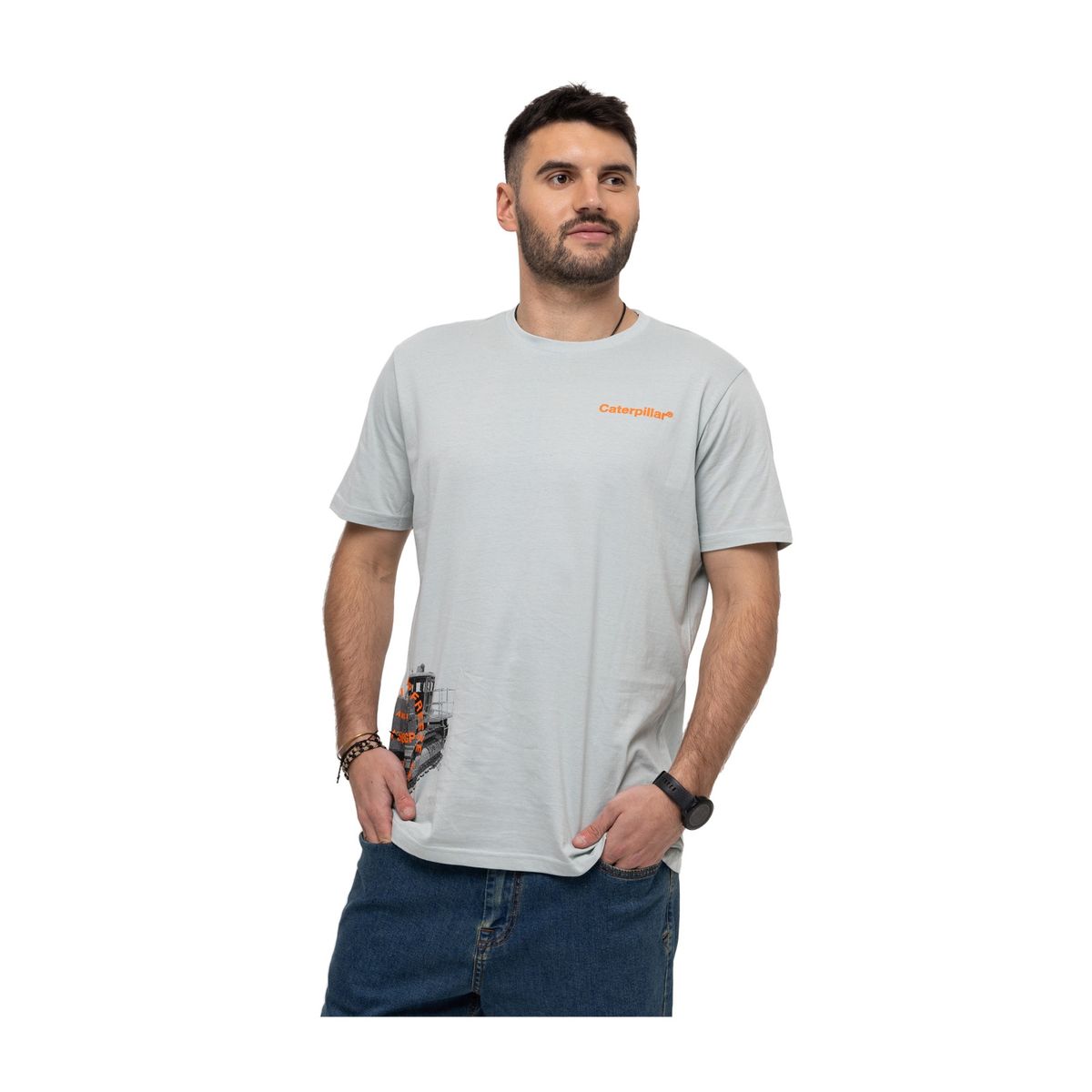 CAT - Polera M/C Operat Freeze Gra 4 Gris Hombre CAT