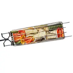 KANKA - - Rejilla o Canasta XL Acero Inoxidable Para Asar Alimentos