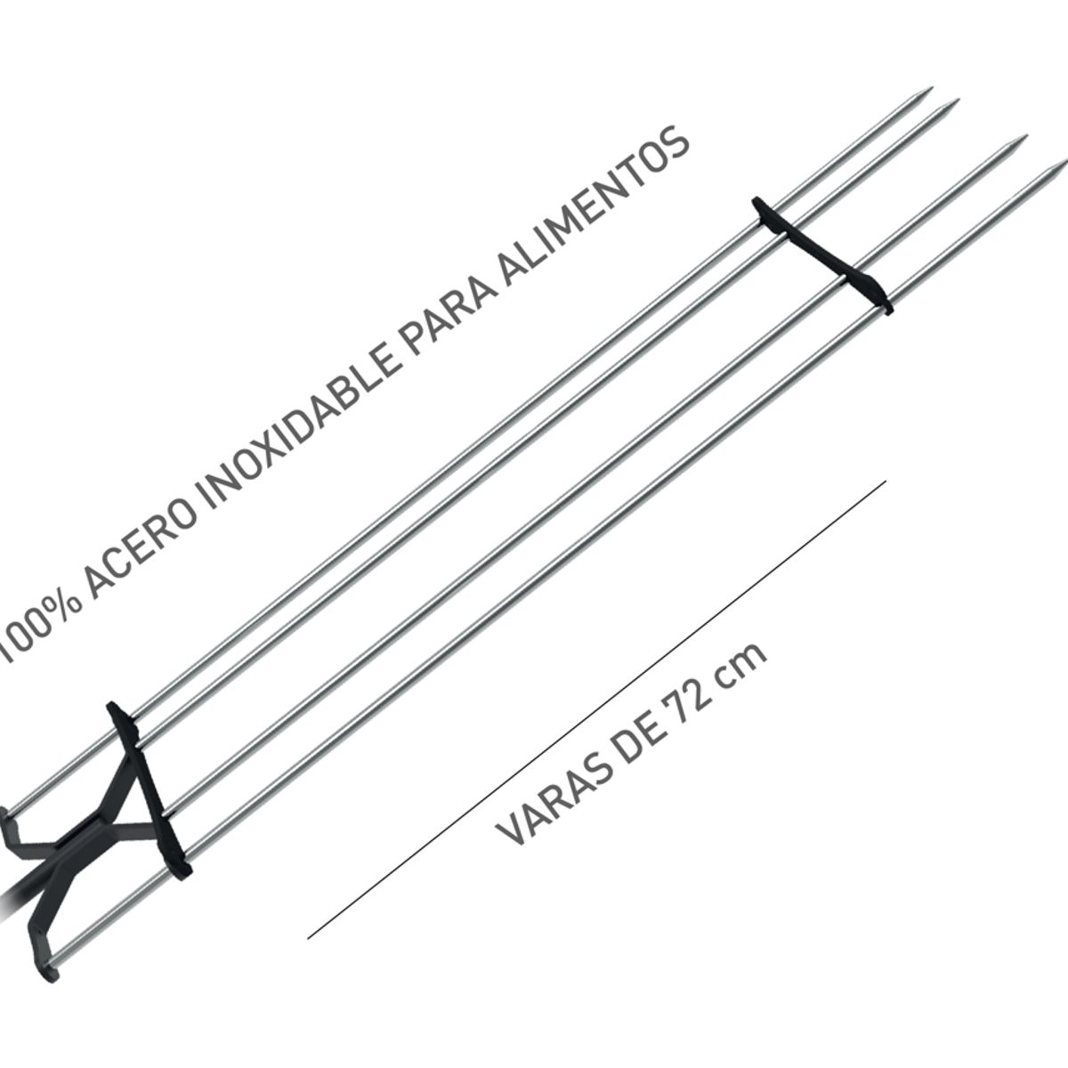 KANKA - Kanka - Doble Vara Para Picaña Brochetas Y Cortes Delgados