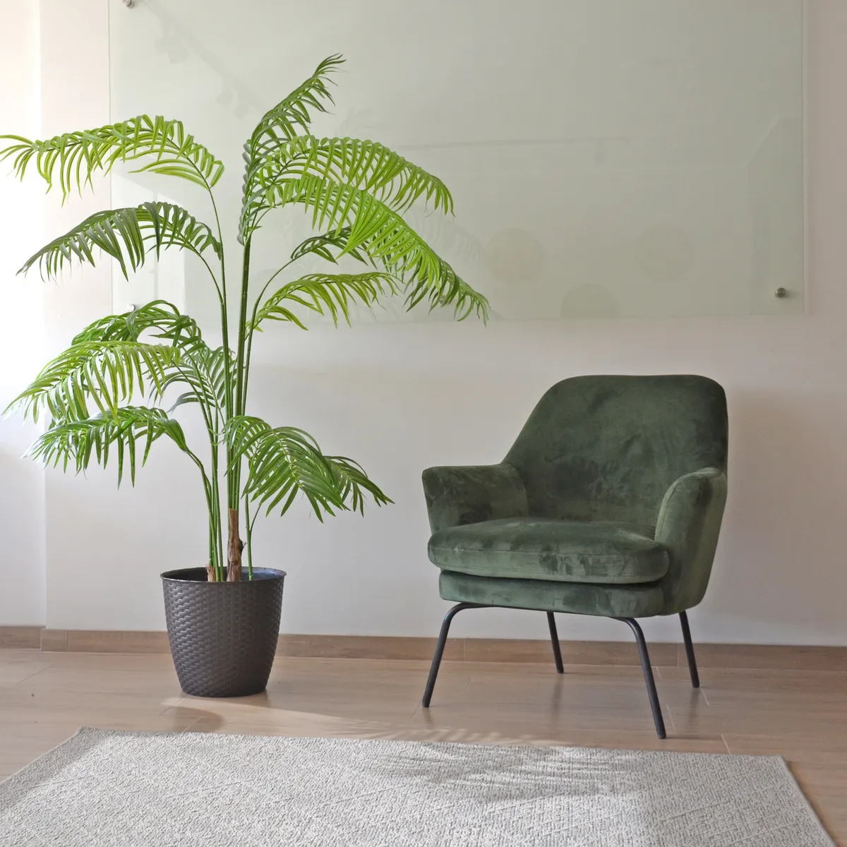 ARBUSTO REAL - Planta Artificial Palmera Premium 180 cm. / 15 Hojas