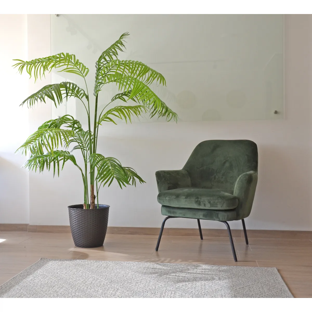 ARBUSTO REAL - Planta Artificial Palmera Premium 180 cm. / 15 Hojas