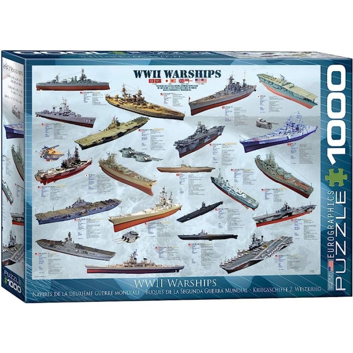 EUROGRAPHICS - EUROGRAPHICS 6000-0133 WWII WAR SHIPS PUZZLE 1000 PIEZAS