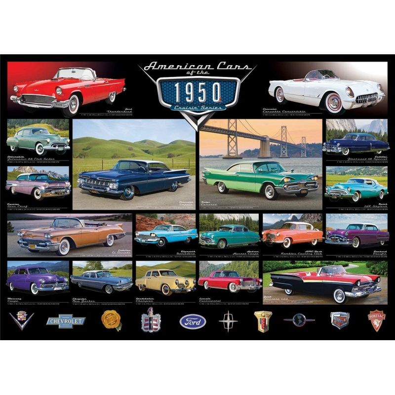 EUROGRAPHICS - EUROGRAPHICS 6000-0676 AMERICAN CARS OF THE 1950S PUZZLE