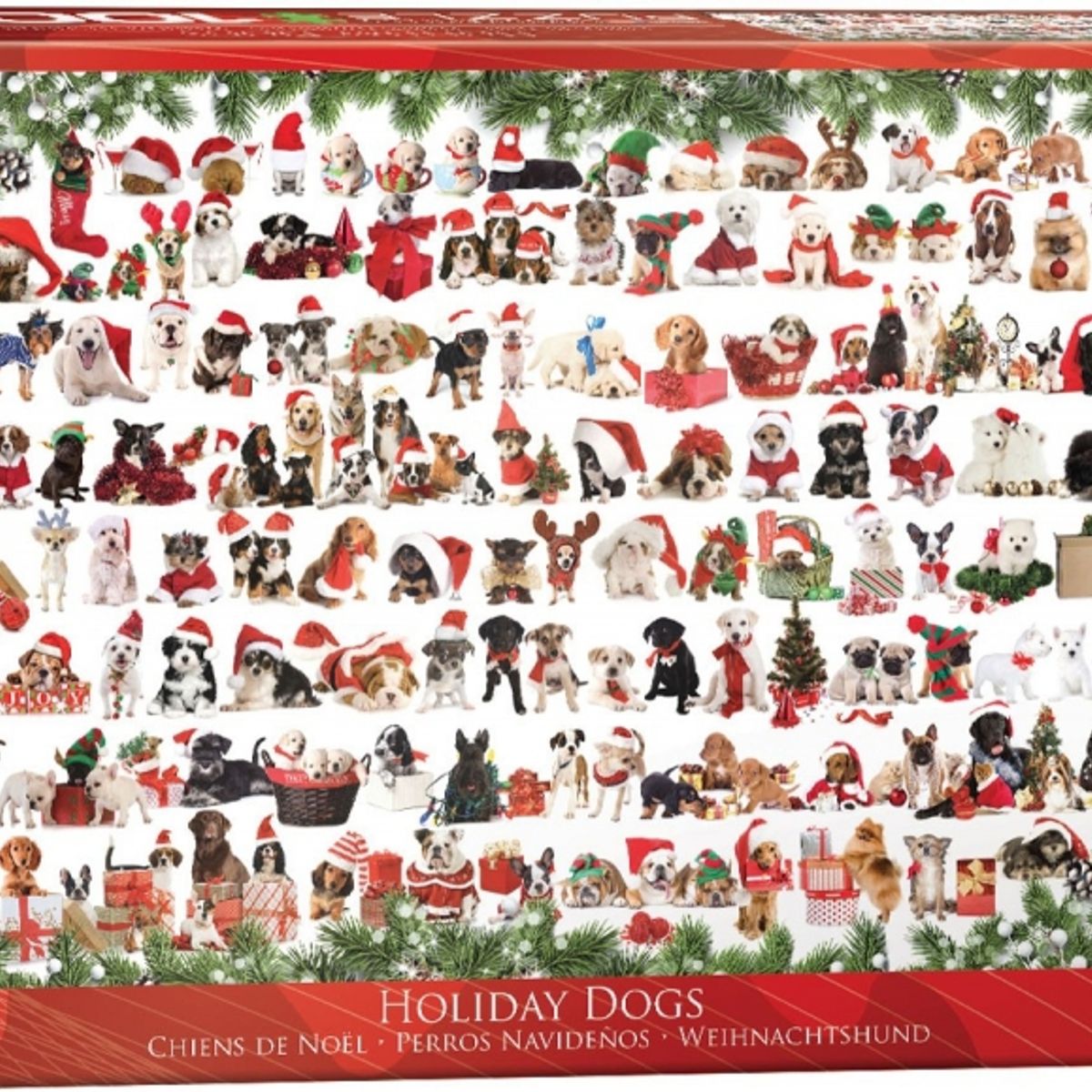 EUROGRAPHICS - EUROGRAPHICS 6000-0939 HOLIDAY DOGS PUZZLE 1000 PIEZAS