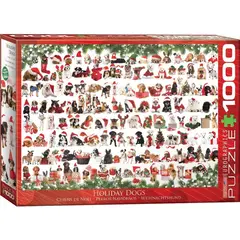 EUROGRAPHICS - 6000-0939 HOLIDAY DOGS PUZZLE 1000 PIEZAS