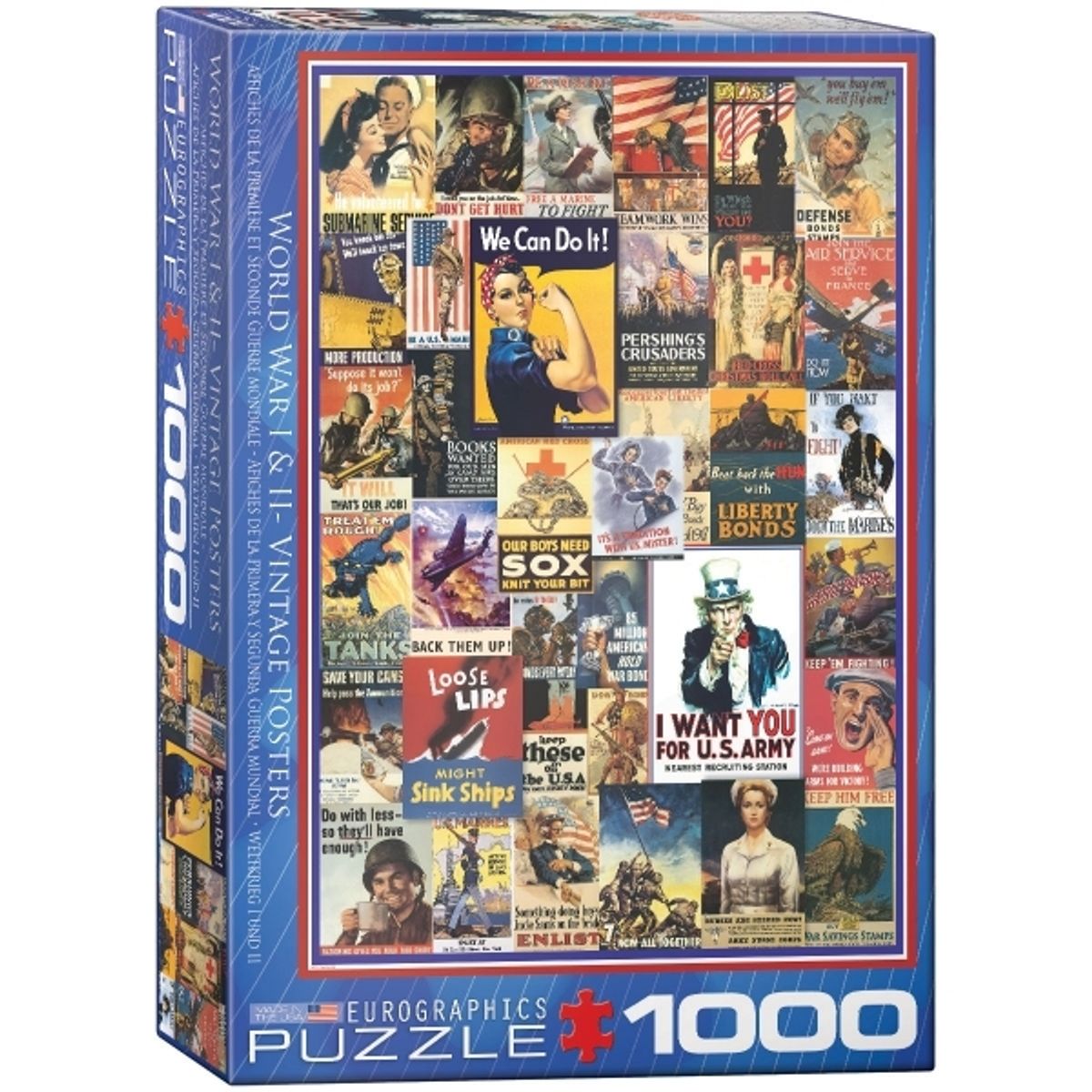 EUROGRAPHICS - EUROGRAPHICS 6000-0937 WWI AND WWII VINTAGE POSTERS PUZZLE